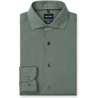 Olymp overhemd groen knitted