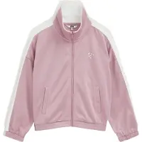 We fashion sweatvest - lichtroze Meisjes Polyester Opstaande kraag Effen - maat 122/128
