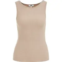 WE - DAMES THE LUMINOUS TANK - Beige - TENCEL Maat: M