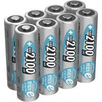 Ansmann NiMH Mignon-accu maxE, 2100 mAh, 1,2V, 8 stuks