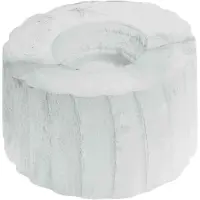 Famanu - Ronde kristallen kaarsenhouder, 4,8 x 8,5 cm, natuursteen met groefstructuur