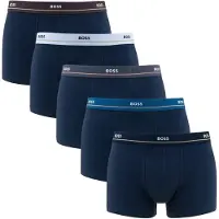 BOSS Boxershorts nachtblauw / bruin / greige / wit