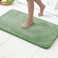 Famanu – Antislip badmat, absorberend en zacht, wasbaar, 40 x 60 cm, ideaal voor badkamer en keuken, groen