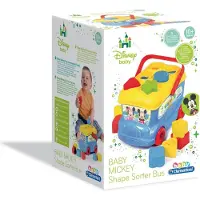 Clementoni Baby – Mickey Mouse Vormenbus – Blokkendoos – Babyspeelgoed – Blokken voor Baby vanaf 10 maanden