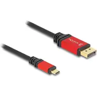 DeLOCK USB Type-C to DisplayPort Cable (DP Alt Mode) 8K 30 Hz with HDR function 3 m red