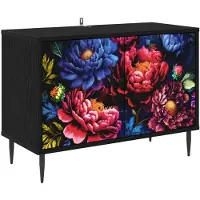 vidaXL TV-kast KIEL, 69 x 33 x 50,5 cm, zwart, eikenlook