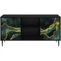 vidaXL TV-kast WIJHE, 102 x 33 x 51 cm, zwart, eikenlook