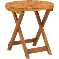 vidaXL Bistrotafel Naturel Ø45 x 45 cm Massief Acacia Hout