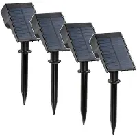Rabalux 4x Nantes zonnelamp, 50 lumen, IP65, zwart, LED, 0,5 W, artikelnummer 77088