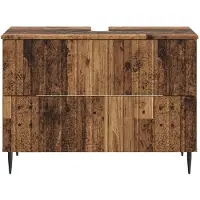 vidaXL Wastafel kabinet voor de badkamer ZWOLLE Oud hout