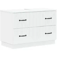 vidaXL Wastafel kabinet voor de badkamer HOORN Wit 82 x 41 x 56 cm