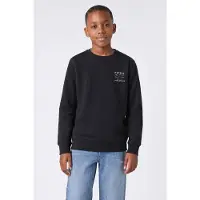 Petrol Industries rechtvallende sweater met print - zwart Printopdruk - maat 176