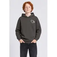 Petrol Industries hoodie met backprint - donkergroen Sweater Backprint - maat 116