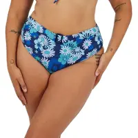 Brave Soul Bikinibroekjes met all-overprint en hoge taille voor dames (Blauw)