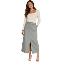 Vero Moda Dames-kokerrok in de kleur Tanne (Balsem Groen)