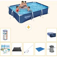 Bestway Steel Pro, rechthoekig zwembad - 300x201x66 cm - 8-delig - S22250
