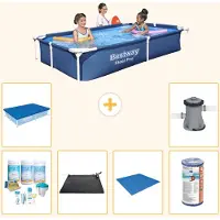 Bestway Steel Pro, rechthoekig zwembad - 221x150x43 cm - 7-delig - Model S22211