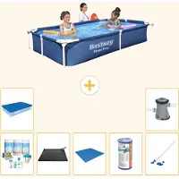 Bestway Steel Pro, rechthoekig zwembad - 221x150x43 cm - 8-delig - Model S22210