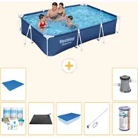 Bestway Steel Pro, rechthoekig zwembad - 300x201x66 cm - 8-delig - S21544