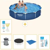 Bestway Steel Pro, ronde opblaasbare zwembad - 366x76 cm - 6-delig, model S22748
