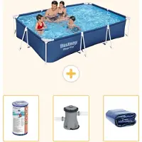 Bestway Steel Pro, rechthoekig zwembad - 300x201x66 cm - 4-delig - S22297