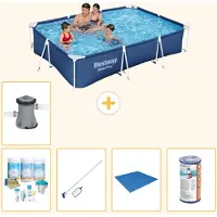 Bestway Steel Pro, rechthoekig zwembad - 300x201x66 cm - 6-delig - S22080