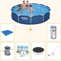 Bestway Steel Pro, ronde opblaasbare zwembad - 366x76 cm - 7-delig - Model S21595