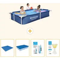 Bestway Steel Pro, rechthoekig zwembad - 221x150x43 cm - 5-delig - Model S22703