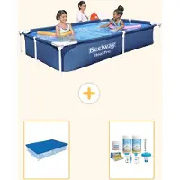 Bestway Steel Pro, rechthoekig zwembad - 221x150x43 cm - 3-delig - S22701