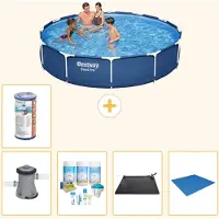 Bestway Steel Pro, ronde opblaasbare zwembad - 366x76 cm - 6-delig, model S22103
