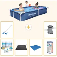 Bestway Steel Pro, rechthoekig zwembad - 221x150x43 cm - 7-delig - Model S22062