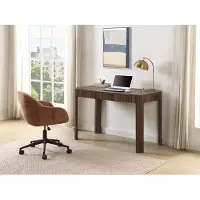 Vente-unique Bureau met 1 lade - Kleur: Natuurlijk donker VIRELYO