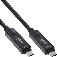 InLine 35798I, 15 meter, USB-C, USB-C, USB 3.2 Gen 2 (3.1 Gen 2), 10 Gbit/s, zwart