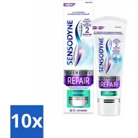 Sensodyne 10 x - Tandpasta - Clinical Repair - Deep Clean - Grondige Reiniging - 75 ml - Gevoelige Tanden - Tandpasta - Snelle Verlichting - Diepe Reiniging - Klinisch Bewezen