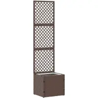 vidaXL Tuinplantrek, bruin, 35 x 30 x 135 cm, metaal