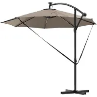 vidaXL Parasol 294 x 294 x 248 cm Polyester en Aluminium Bordeaux Rood