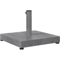 vidaXL Parasolvoet Donkergrijze Houtlook 45 x 45 x 31,5 cm