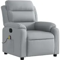 vidaXL Massagestoel met lichtgrijze stof