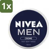 Nivea 1 x MEN - Crème - Bodycrème - 150 ml - Crème Voor Mannen - Crème Voor Gezicht - Crème Voor Lichaam - Crème Voor Handen - Dagcrème