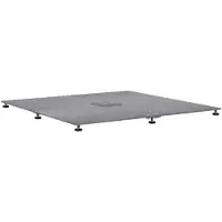 vidaXL Parasolvoet 52 kg Donker grijze houtlook Staal Vierkant