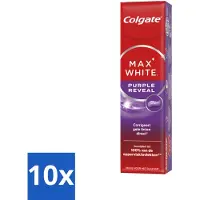 Colgate - Tandpasta - Max White - Purple Reveal - 75 ml - Bulkverpakking - 10 stuks
