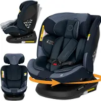 Lionelo Bastiaan Plus i-Size Autostoel 40-150 cm – 360° Draaibare Autostoeltje – ISOFIX & Top Tether – RWF tot 105 cm – vanaf Geboorte tot 12 Jaar – Verstelbare Hoofdsteun – 6 Ligstanden – R129