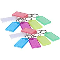 Concorde Sleutellabels/sleutelhangers - 36x - multi kleuren - kunststof - sorteren en labelen van sleutels