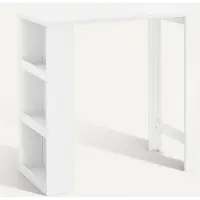 SoBuy Bartafel Wit - 112 x 57 x 106 cm - Met 3 Opbergplanken