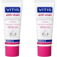 Vitis Tandpasta Anti-Stain - 2 x 50 ml - Voordeelverpakking