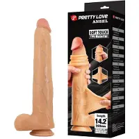 Pretty Love - Ansel - Super Grote Dildo - TPE - 36 cm - Lichte Huidskleur
