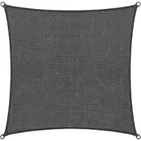 Abbey camp Schaduwdoek - HDPE - 3 x 3 m - Grijs - Zonnedoek - RVS Ringen - ASWAN-300
