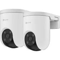 Ezviz H8c Pro 4K (8MP)Beveiligingscamera - 360° PTZ IP Camera - AI Persoon- en Voertuigdetectie - AI Tracking - 24/7 Opname - Werkt met Alexa & Google Assistant - Wit - 2 Stuks
