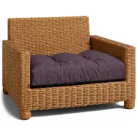 Amazinggirl Kussen Lounge Tuinmeubelen - Zitkussen 50x50 cm Rug Rattan Ideaal voor balkon terras loungeset buiten comfort vulling dik duurzaam Bordeaux Eco-linnen