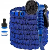 Bradas Flexibele Tuinslang 15m met 7-functie Sproeikop - Blauw